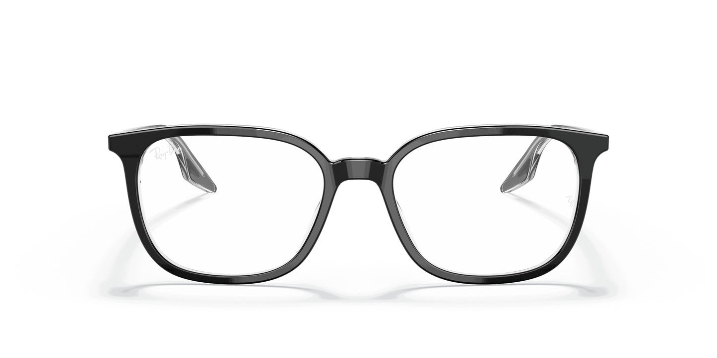[Clear Lenses, Polished Black On Transparent Frame]