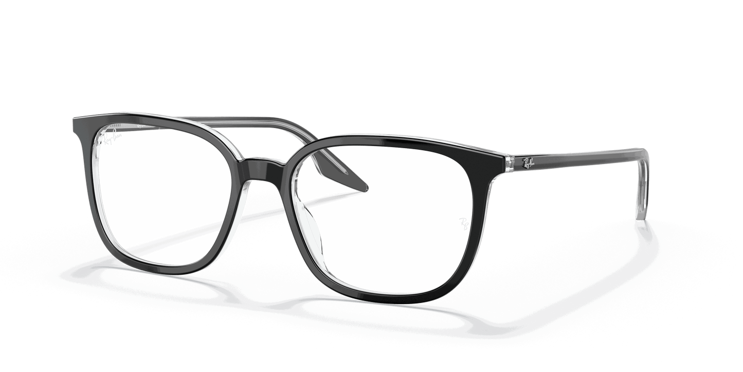 [Clear Lenses, Polished Black On Transparent Frame]