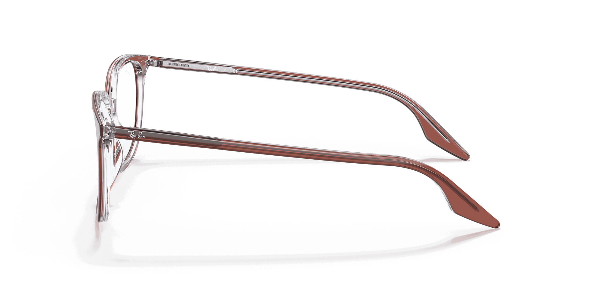 [Clear Lenses, Polished Brown On Transparent Frame]