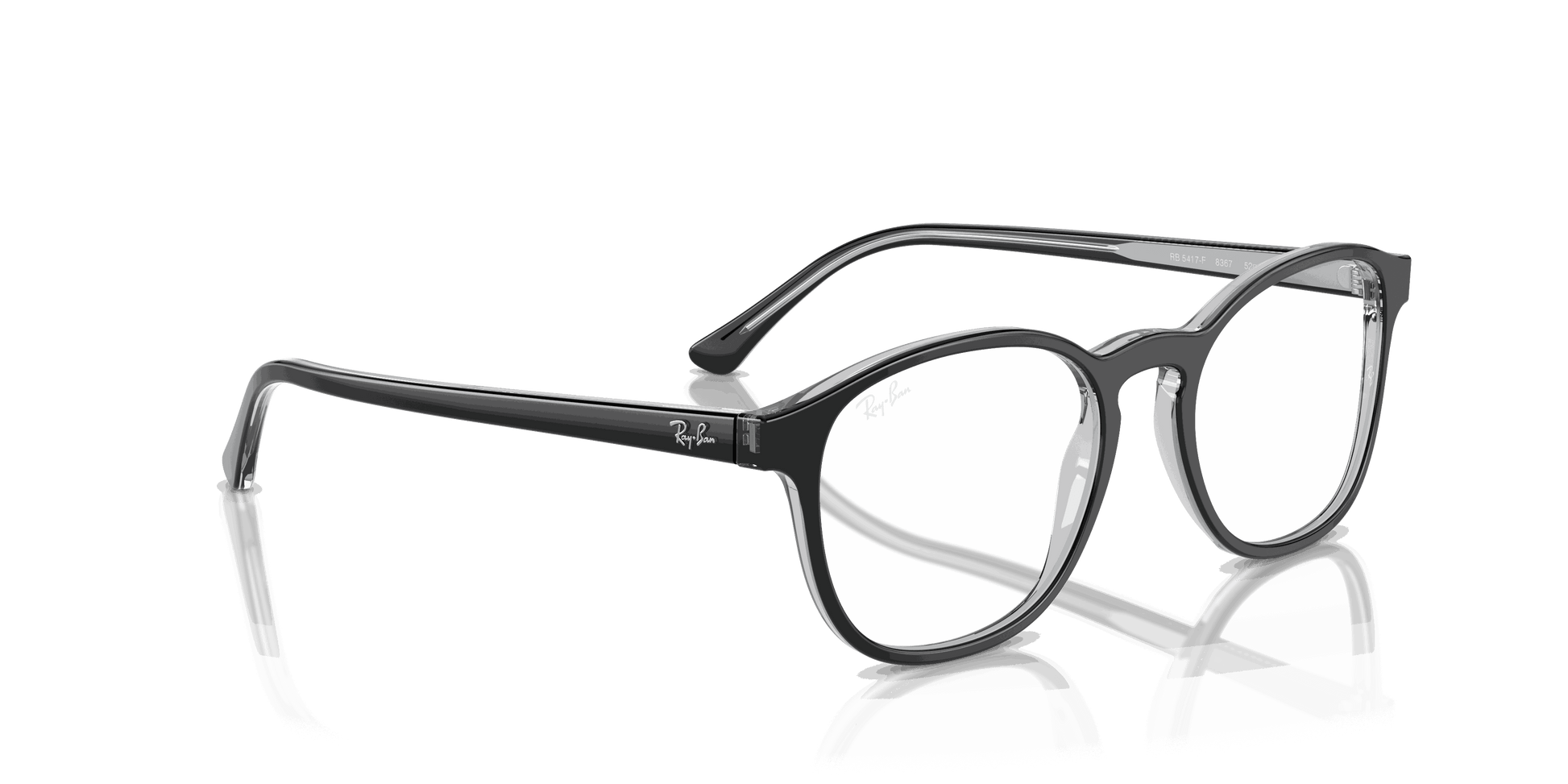 [Clear Lenses, Polished Dark Grey On Transparent Grey Frame]