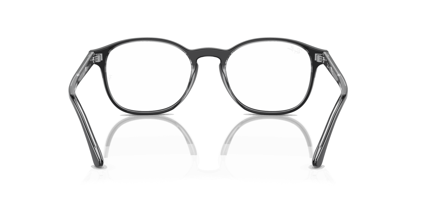 [Clear Lenses, Polished Dark Grey On Transparent Grey Frame]