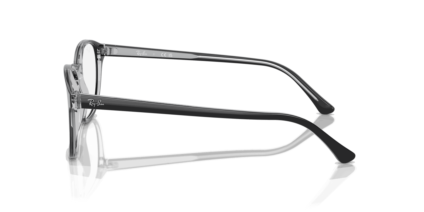 [Clear Lenses, Polished Dark Grey On Transparent Grey Frame]