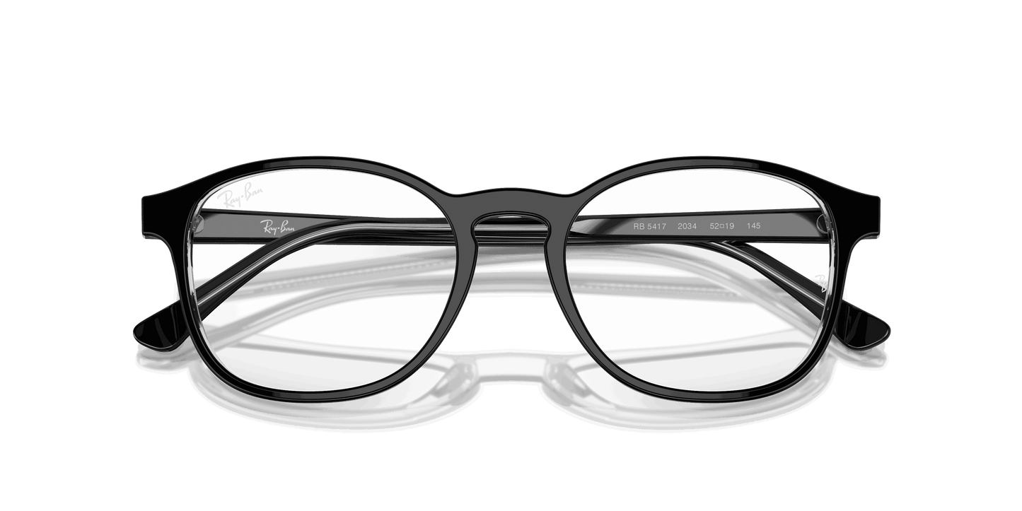 [Clear Lenses, Polished Black On Transparent Frame]