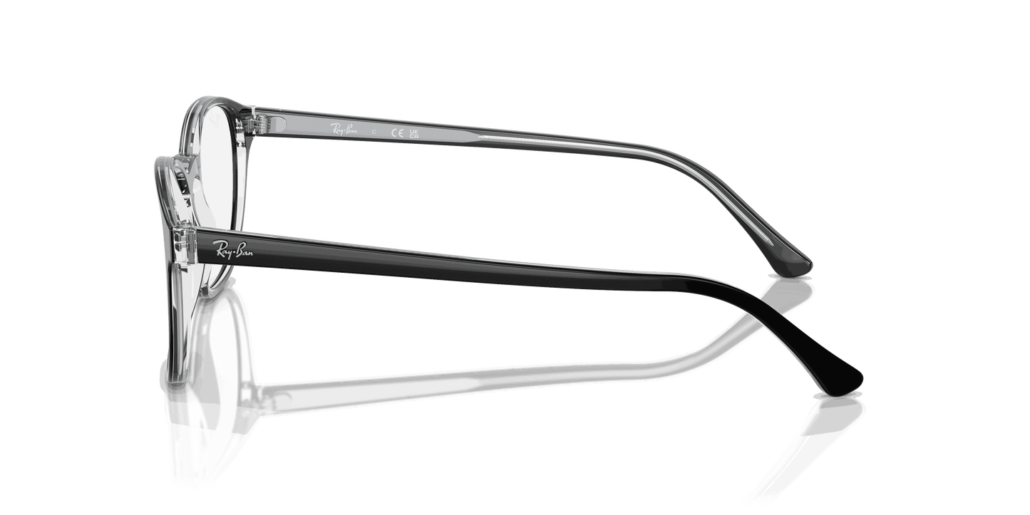 [Clear Lenses, Polished Black On Transparent Frame]