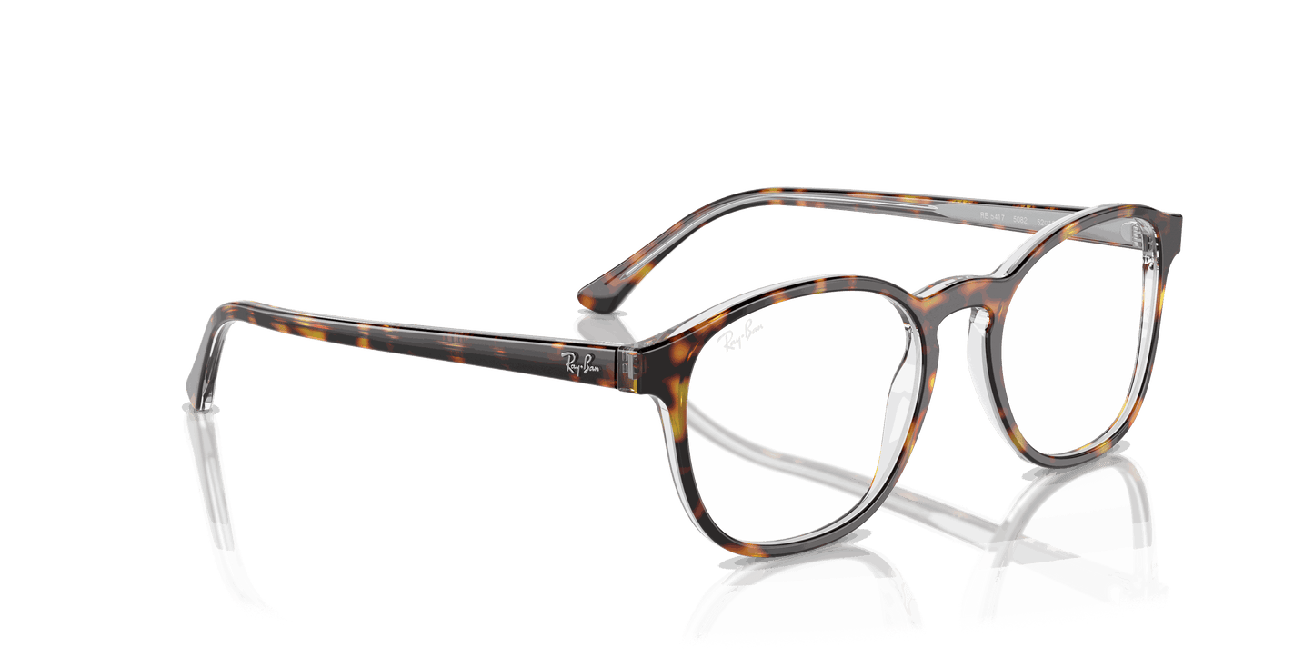 [Clear Lenses, Polished Havana On Transparent Frame]