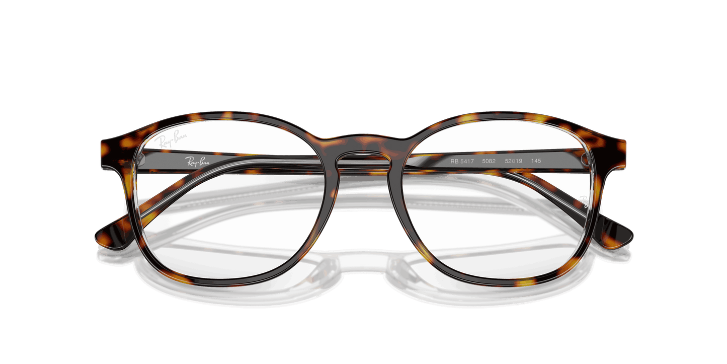 [Clear Lenses, Polished Havana On Transparent Frame]