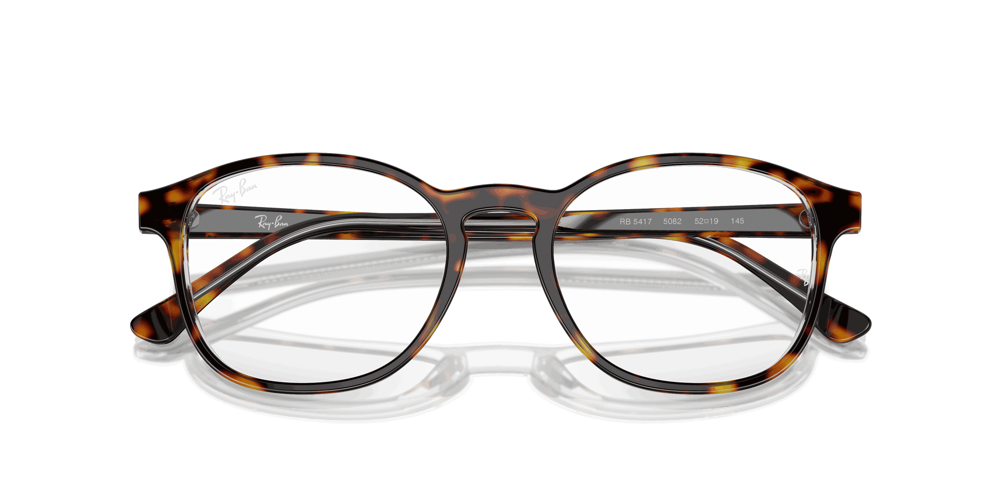 [Clear Lenses, Polished Havana On Transparent Frame]