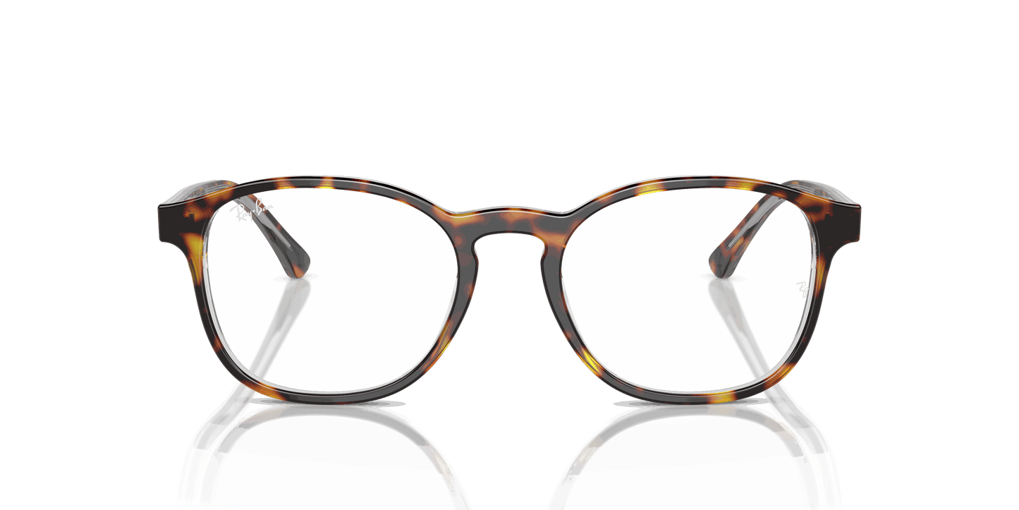 [Clear Lenses, Polished Havana On Transparent Frame]