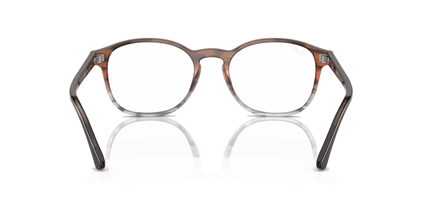 [Clear Lenses, Polished Striped Brown & Red Frame]