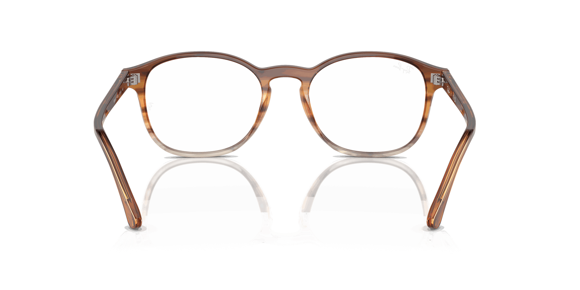 [Clear Lenses, Polished Striped Brown & Yellow Frame]