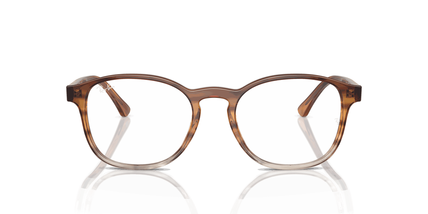 [Clear Lenses, Polished Striped Brown & Yellow Frame]