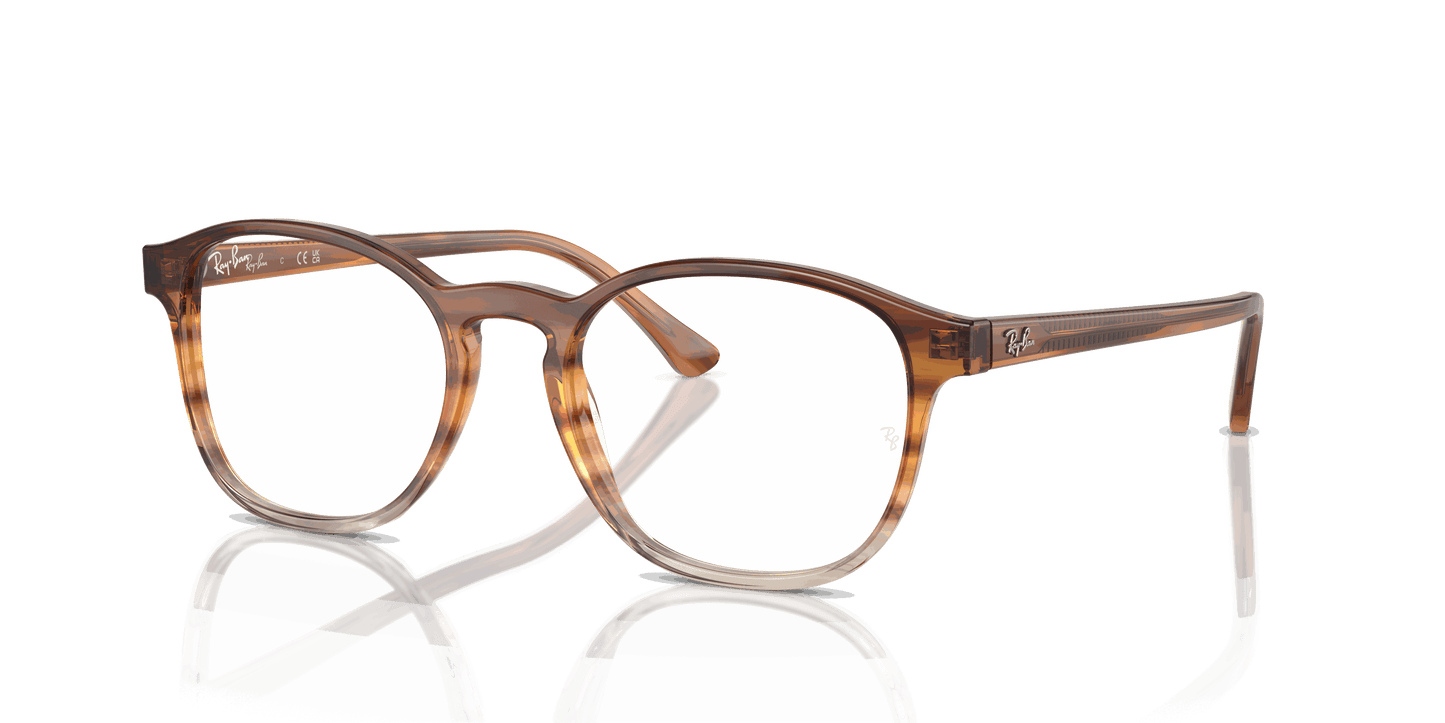 [Clear Lenses, Polished Striped Brown & Yellow Frame]