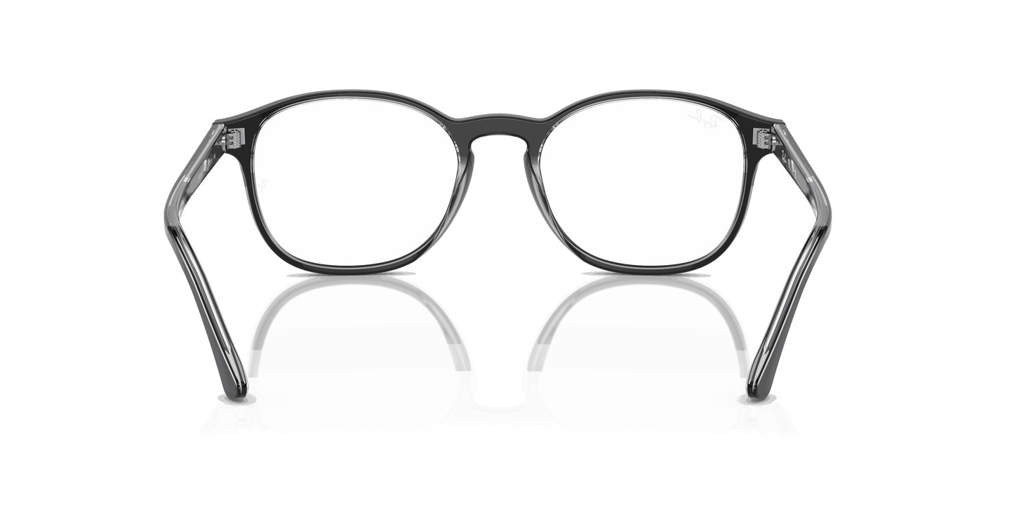 [Clear Lenses, Polished Dark Grey On Transparent Frame]