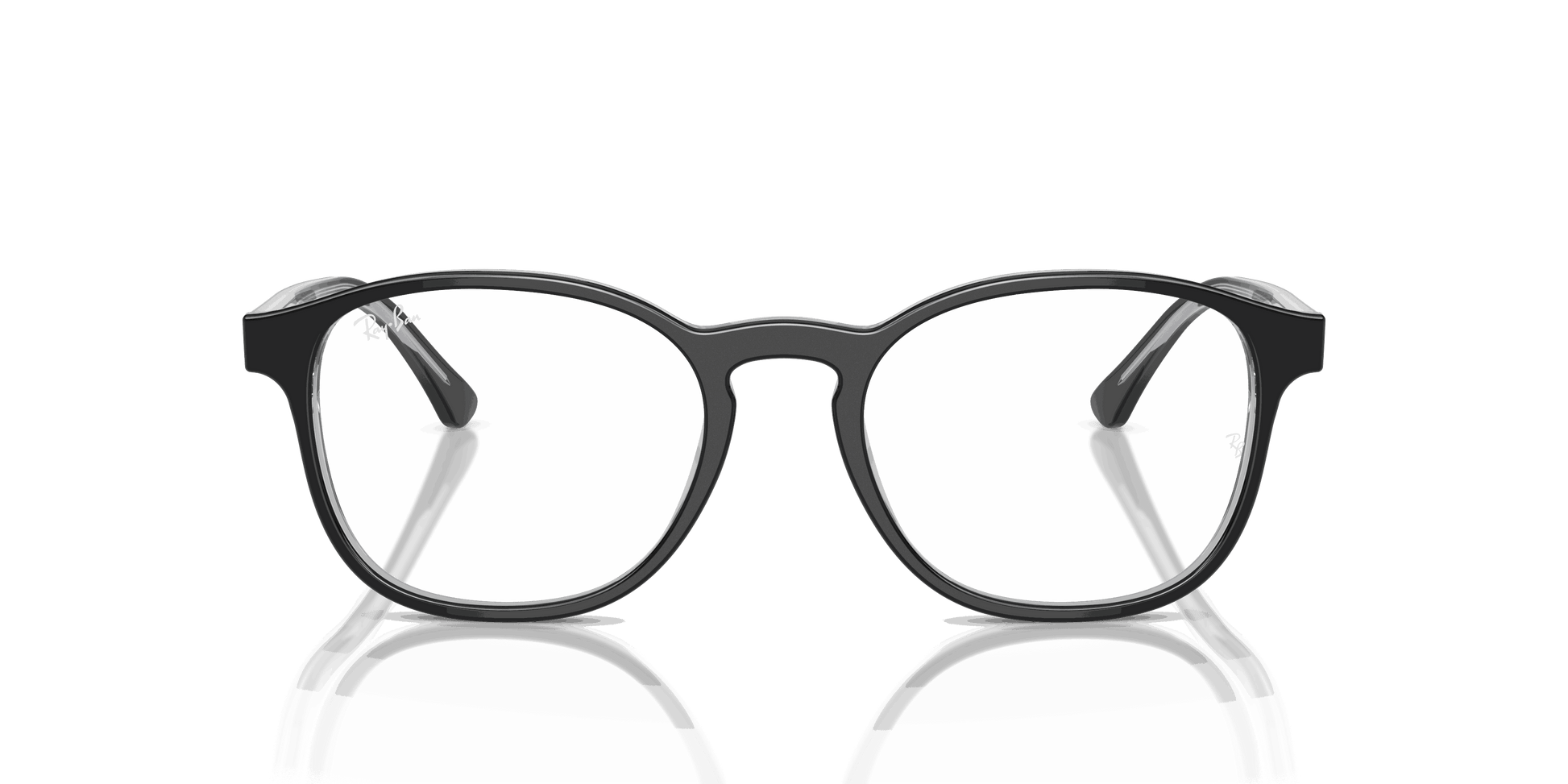 [Clear Lenses, Polished Dark Grey On Transparent Frame]