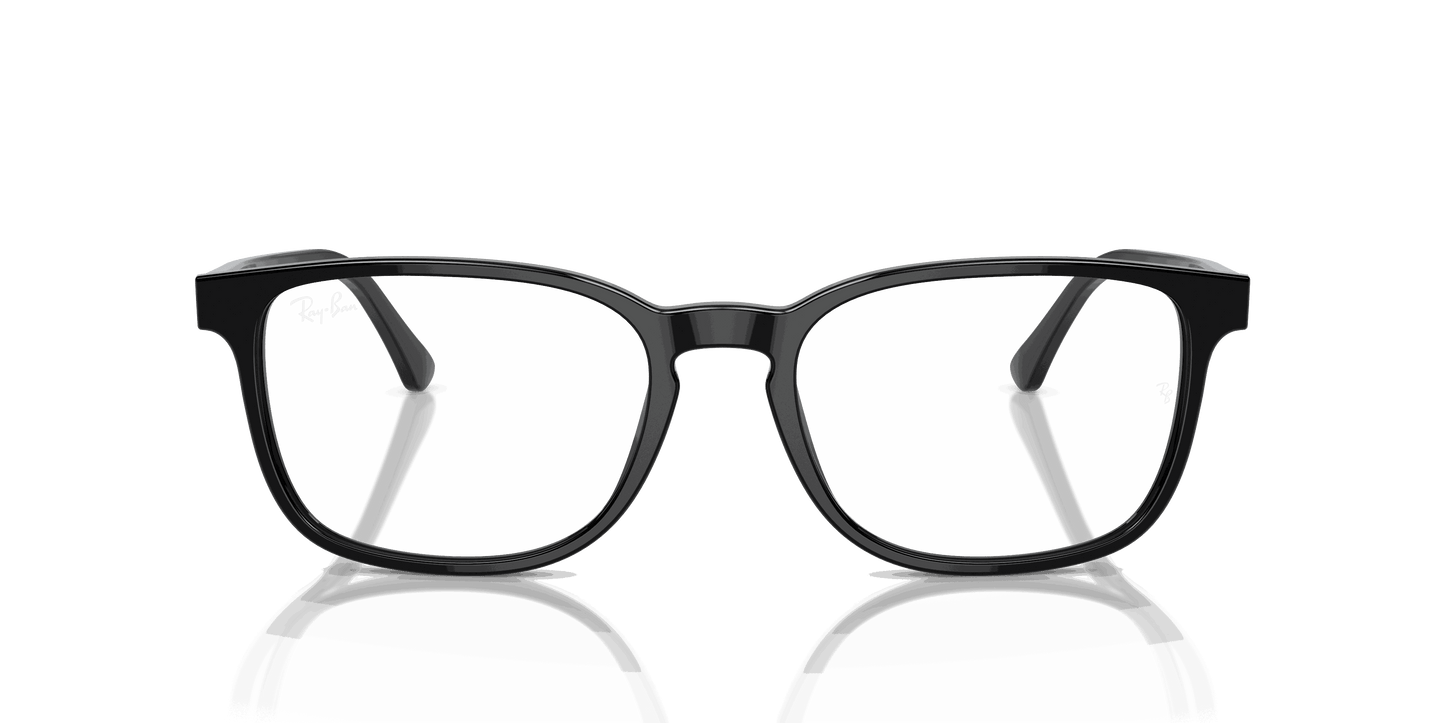 [Clear Lenses, Polished Black Frame]