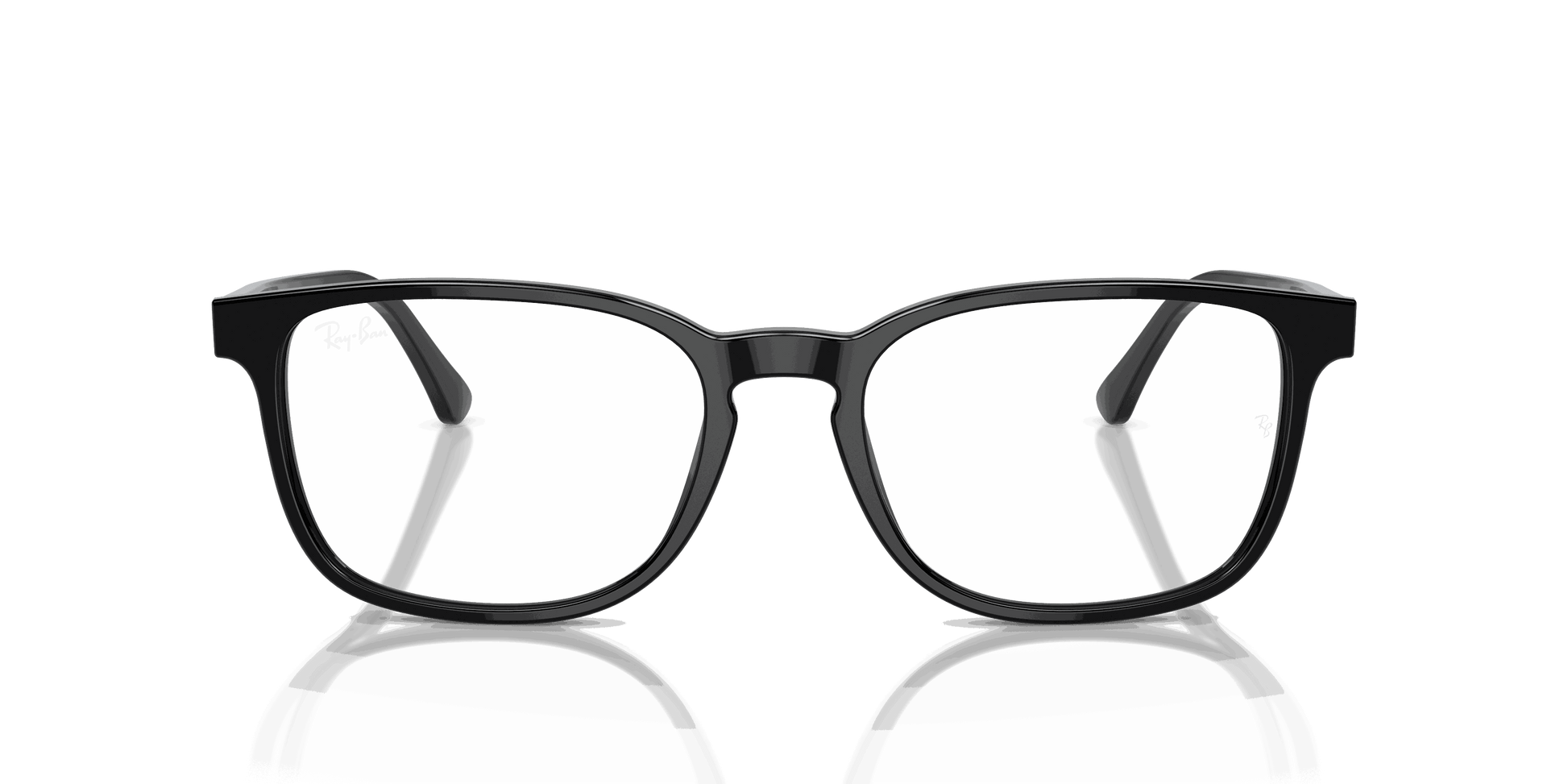 [Clear Lenses, Polished Black Frame]