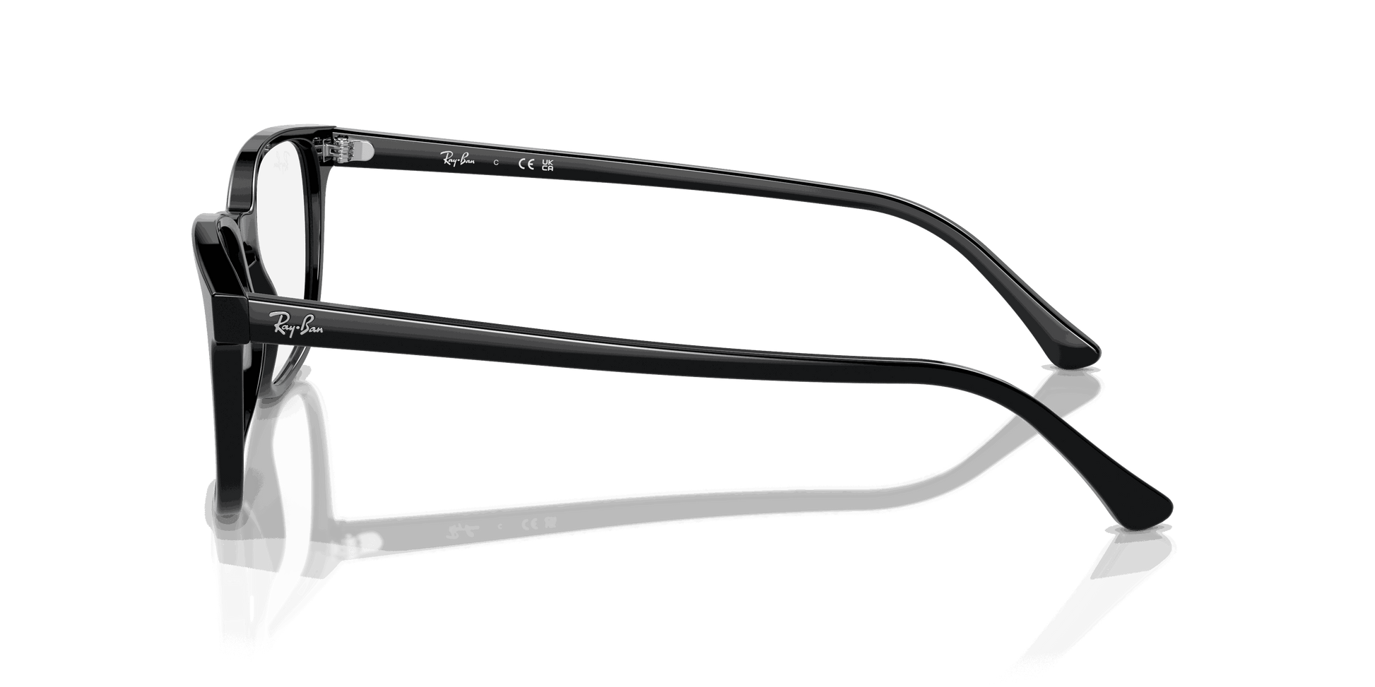 [Clear Lenses, Polished Black Frame]