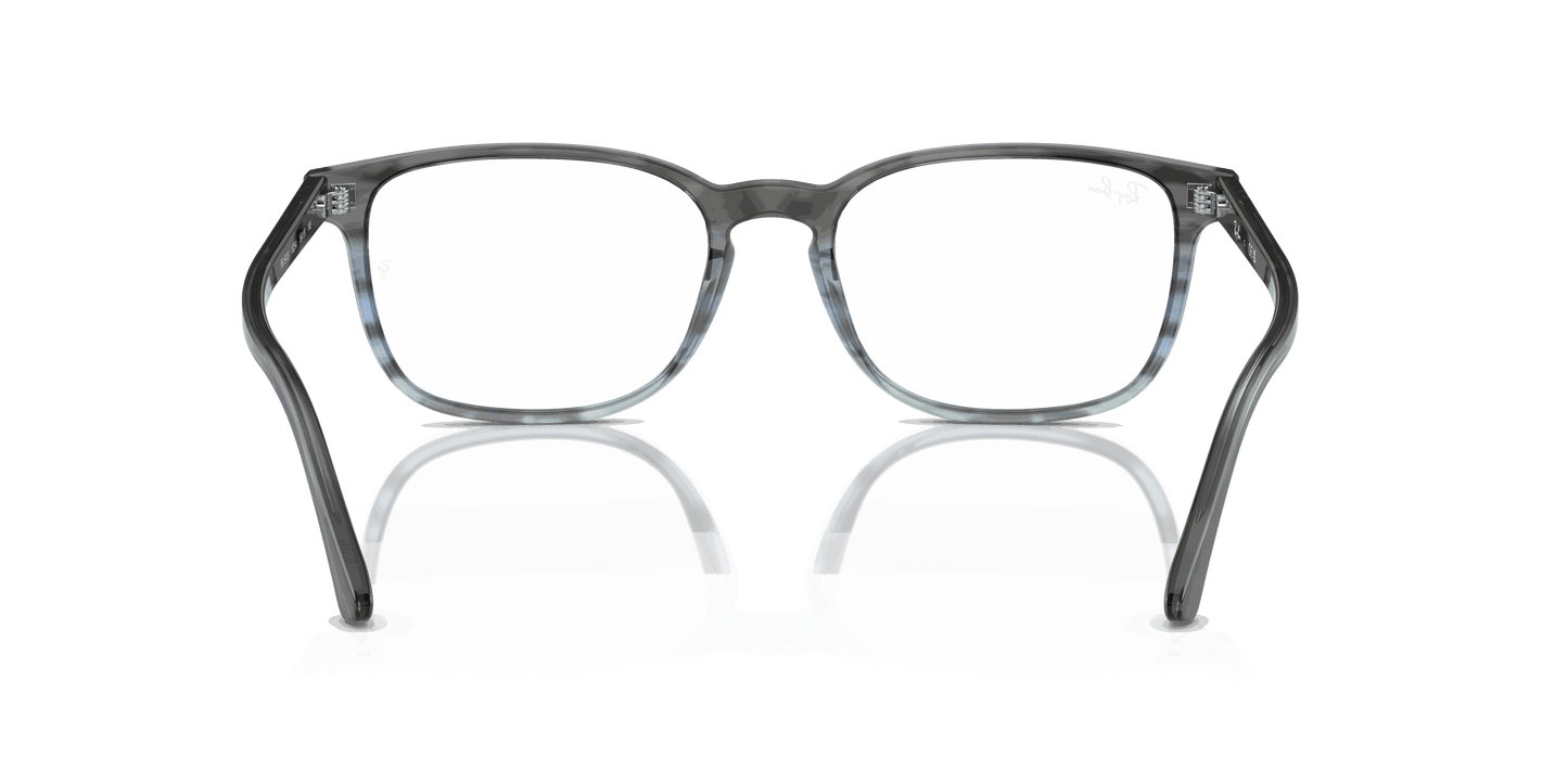 [Clear Lenses, Polished Striped Grey & Blue Frame]