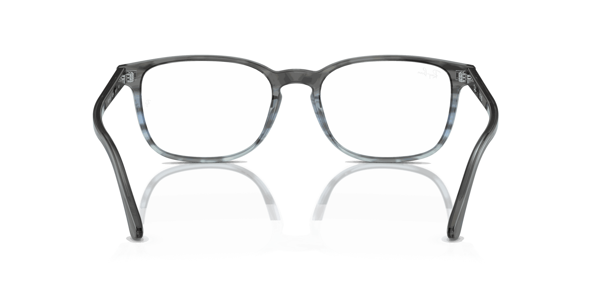 [Clear Lenses, Polished Striped Grey & Blue Frame]