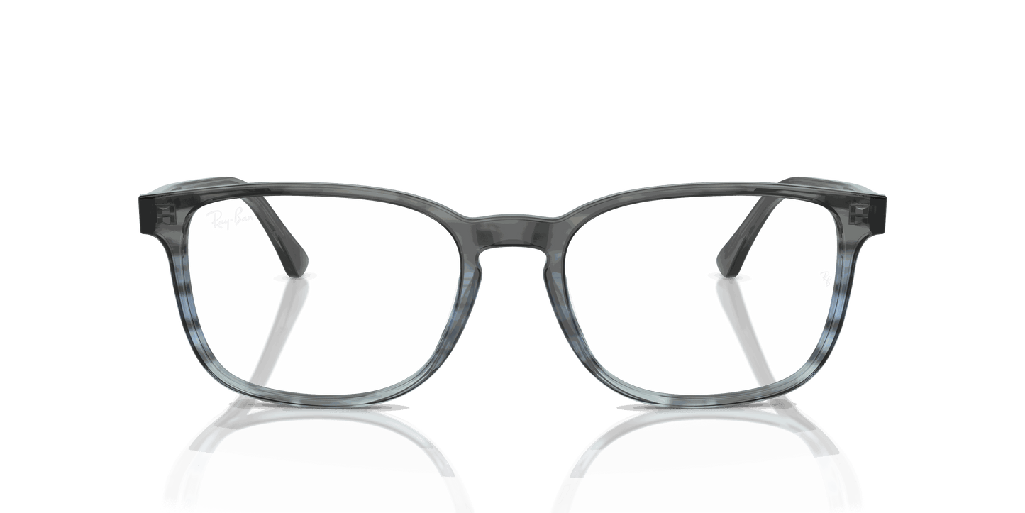 [Clear Lenses, Polished Striped Grey & Blue Frame]