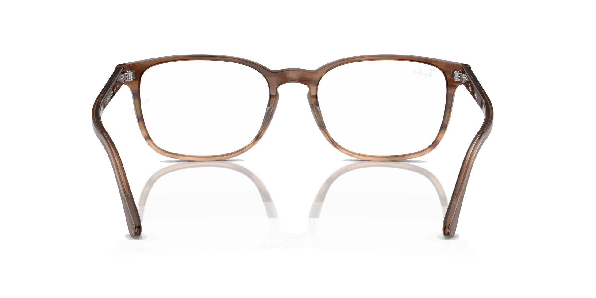 [Clear Lenses, Polished Striped Brown & Green Frame]