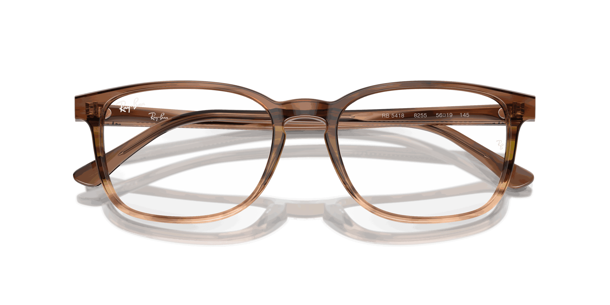 [Clear Lenses, Polished Striped Brown & Green Frame]