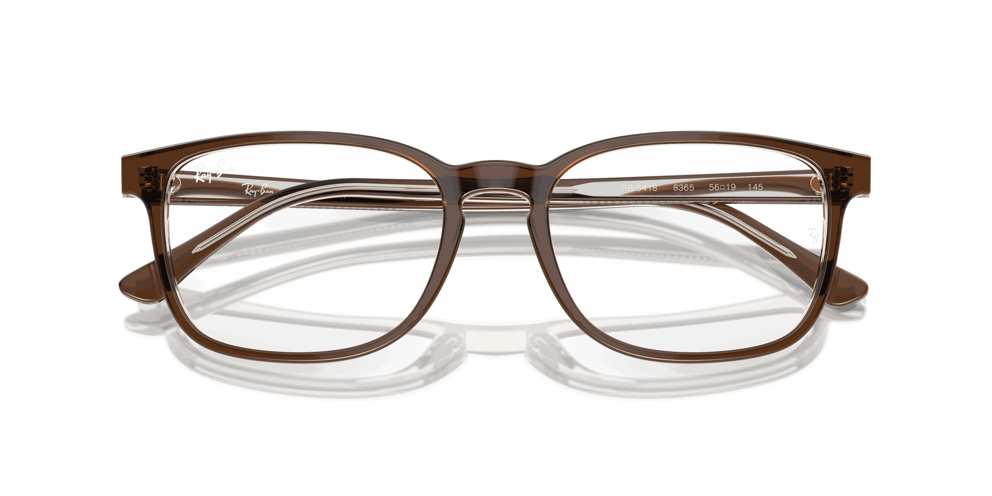 [Clear Lenses, Polished Brown On Transparent Light Brown Frame]