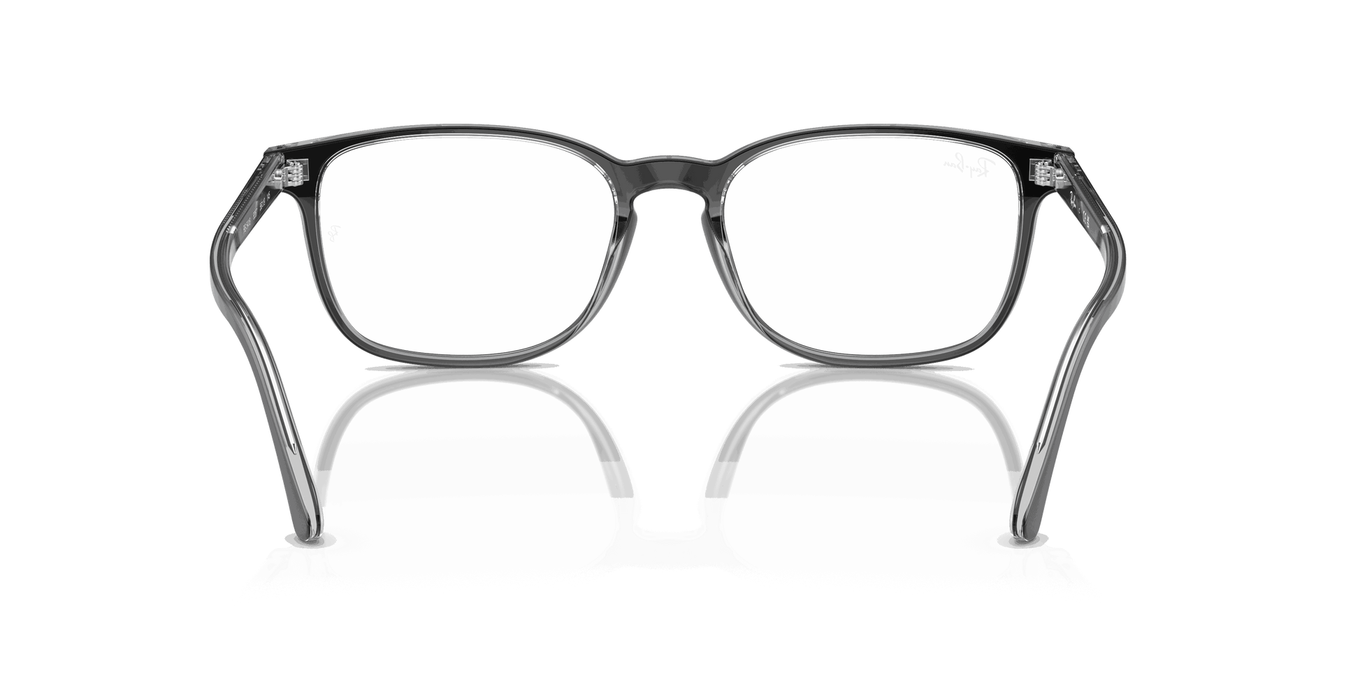[Clear Lenses, Polished Dark Grey On Transparent Grey Frame]