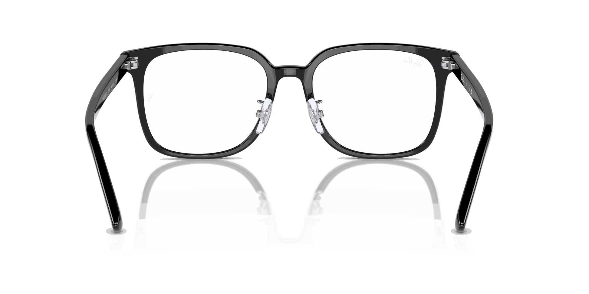 [Clear Lenses, Polished Black Frame]