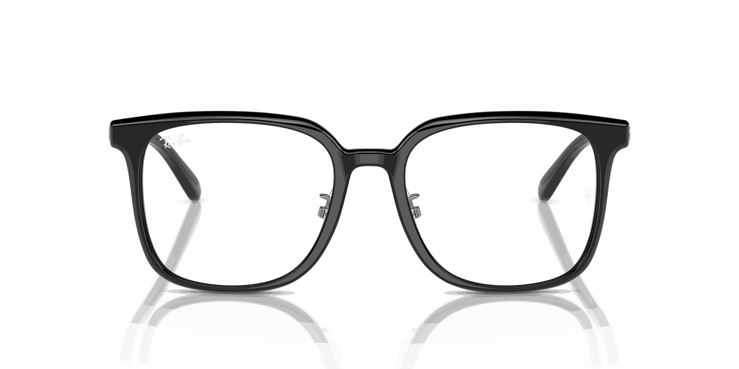 [Clear Lenses, Polished Black Frame]