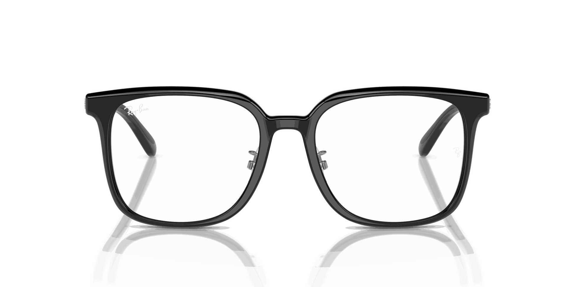 [Clear Lenses, Polished Black Frame]