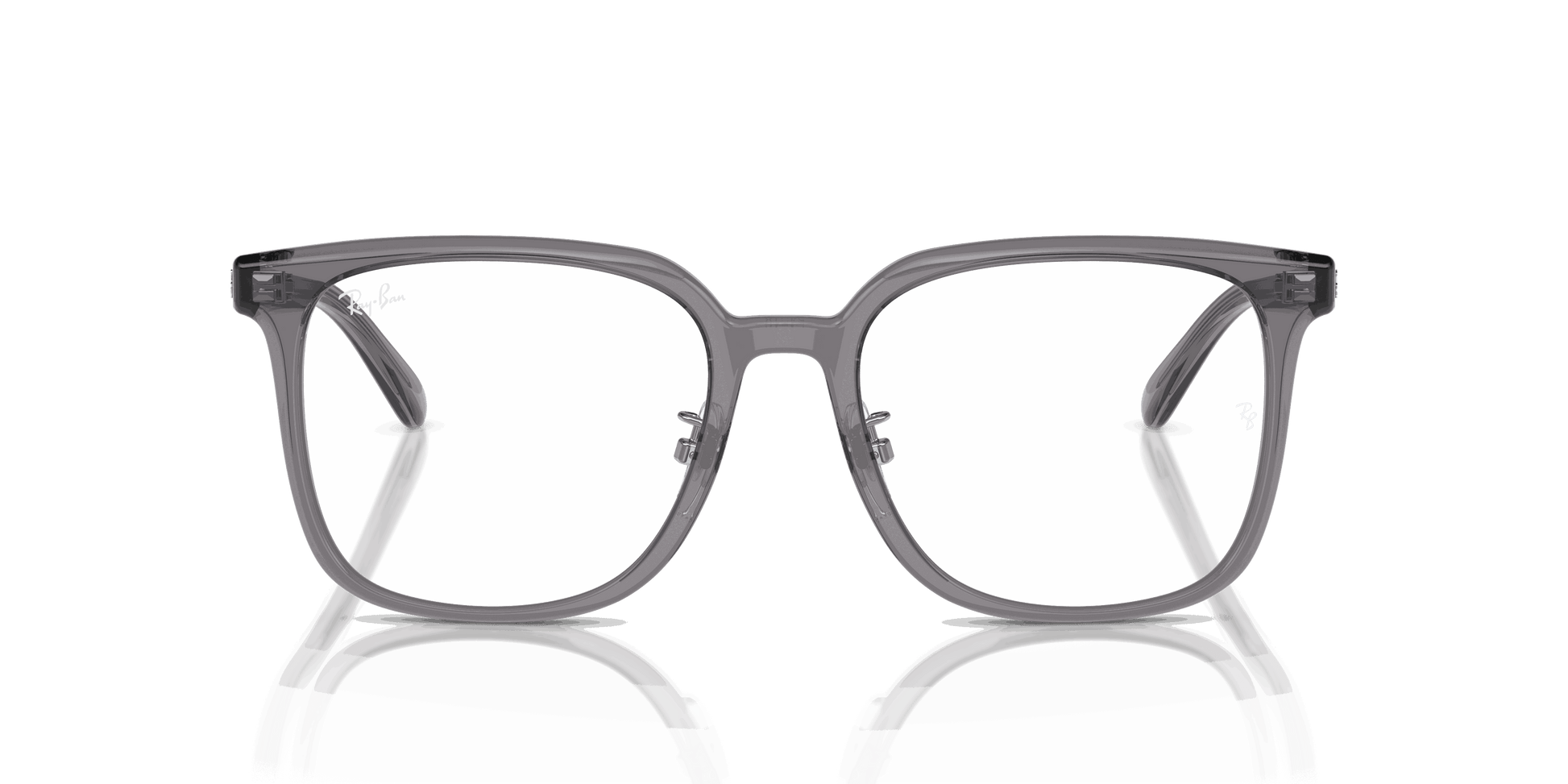[Clear Lenses, Polished Transparent Grey Frame]