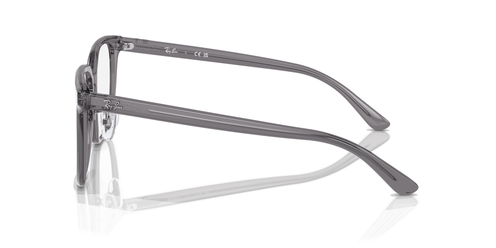 [Clear Lenses, Polished Transparent Grey Frame]