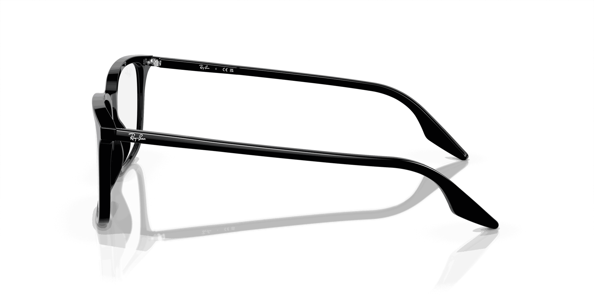 [Clear Lenses, Polished Black Frame]