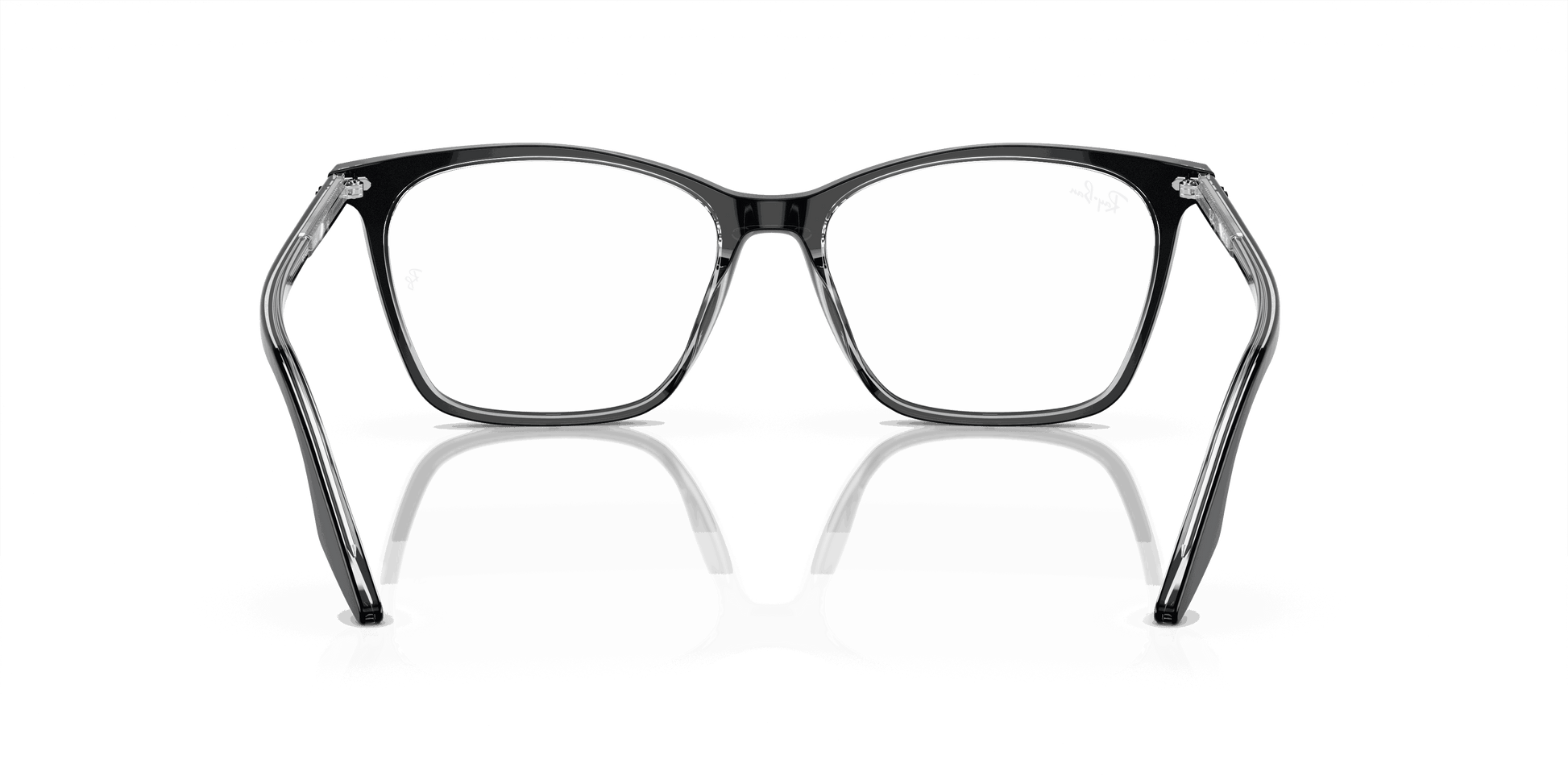 [Demo Lens Lenses, Polished Black On Transparent Frame]