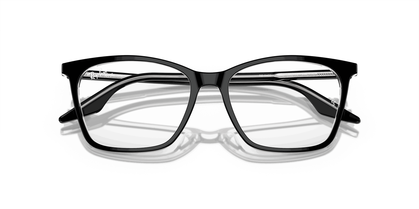 [Demo Lens Lenses, Polished Black On Transparent Frame]