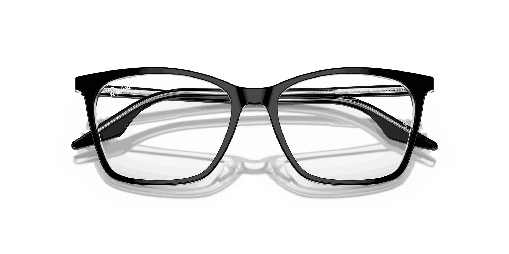 [Demo Lens Lenses, Polished Black On Transparent Frame]