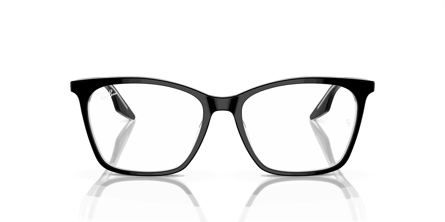 [Demo Lens Lenses, Polished Black On Transparent Frame]