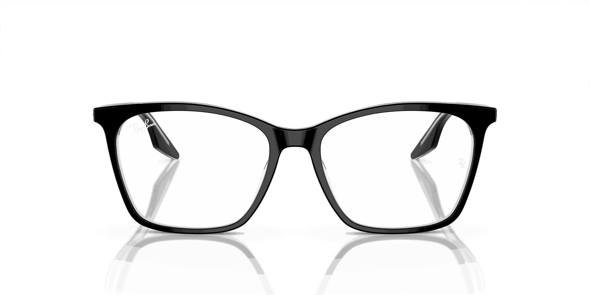 [Demo Lens Lenses, Polished Black On Transparent Frame]