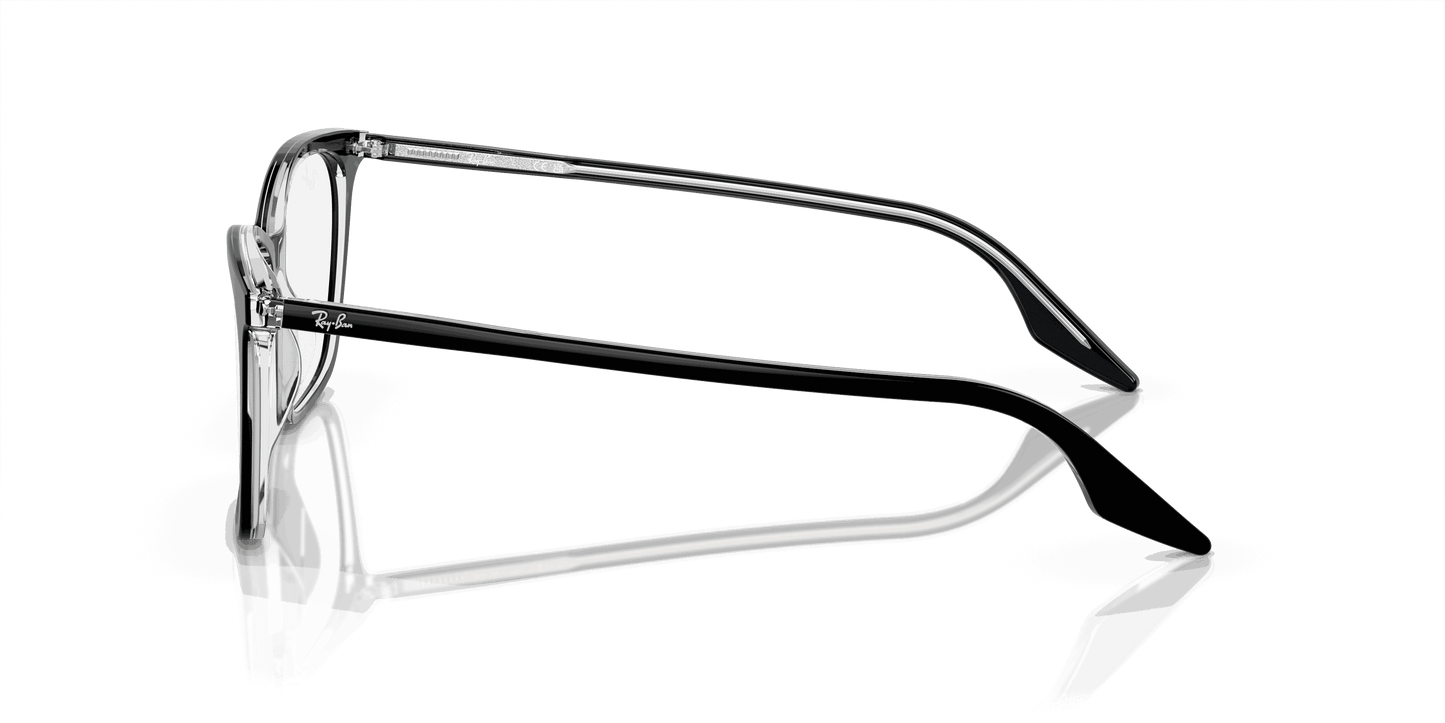 [Demo Lens Lenses, Polished Black On Transparent Frame]