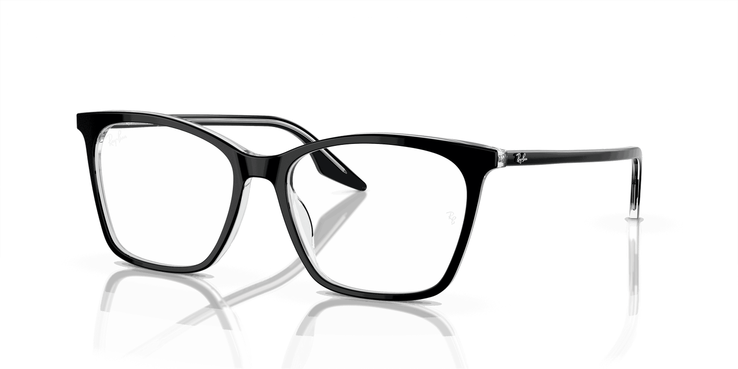[Demo Lens Lenses, Polished Black On Transparent Frame]