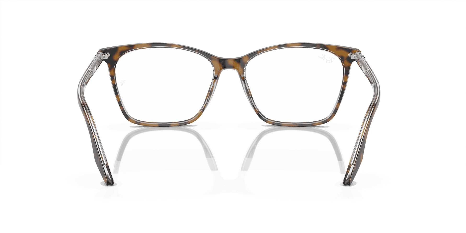 [Clear Lenses, Polished Havana On Transparent Frame]