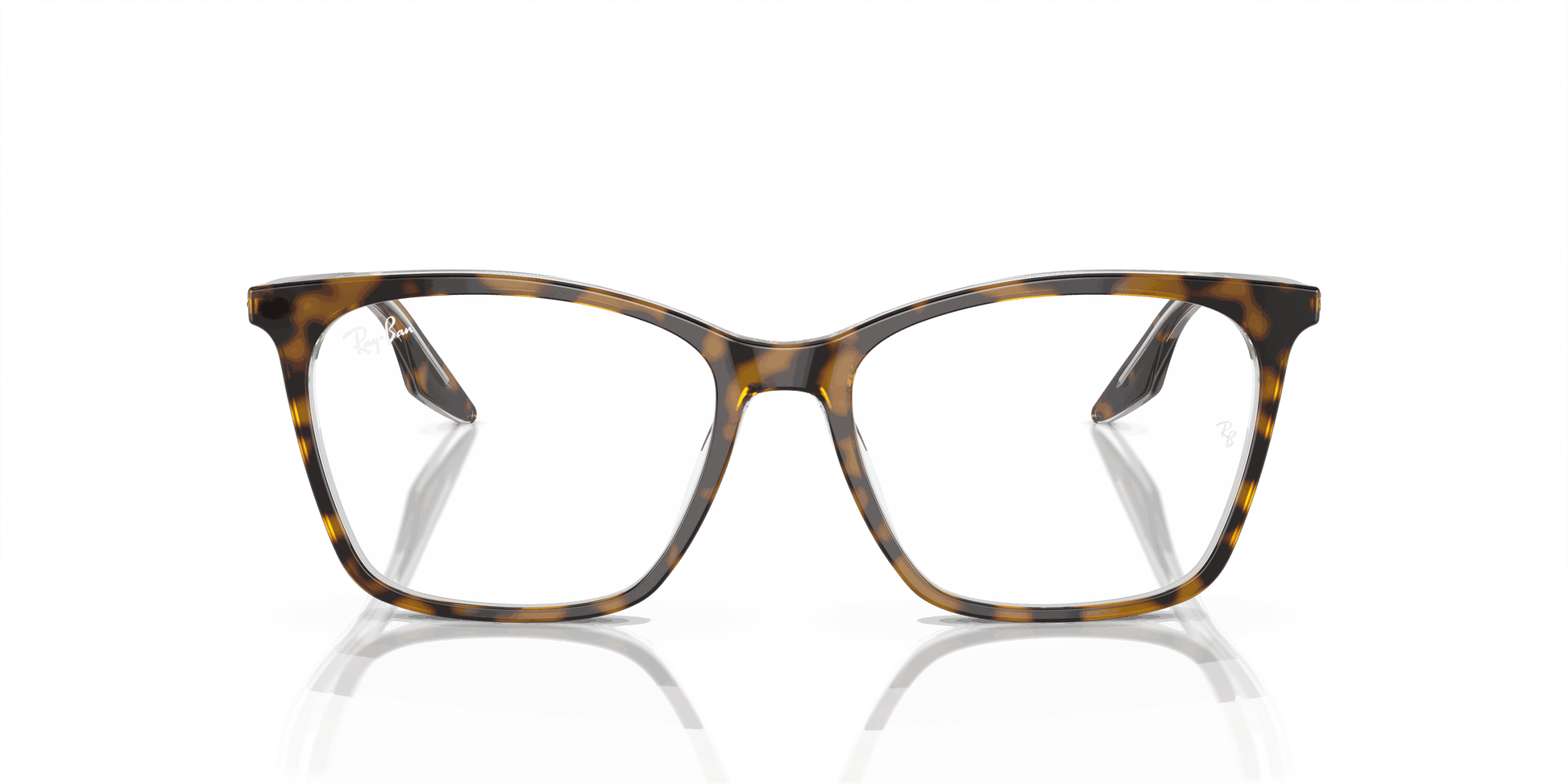 [Clear Lenses, Polished Havana On Transparent Frame]