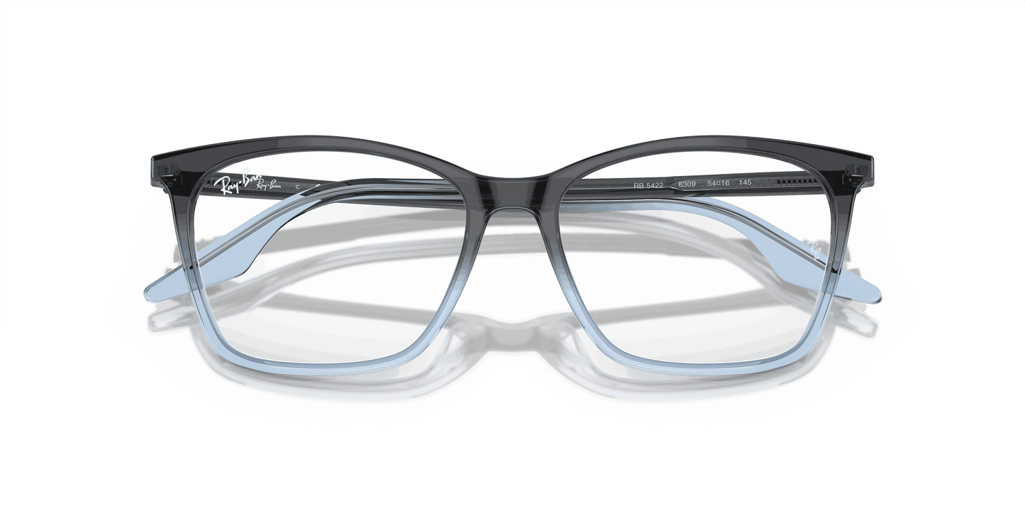[Demo Lens Lenses, Polished Blue & Light Blue Frame]