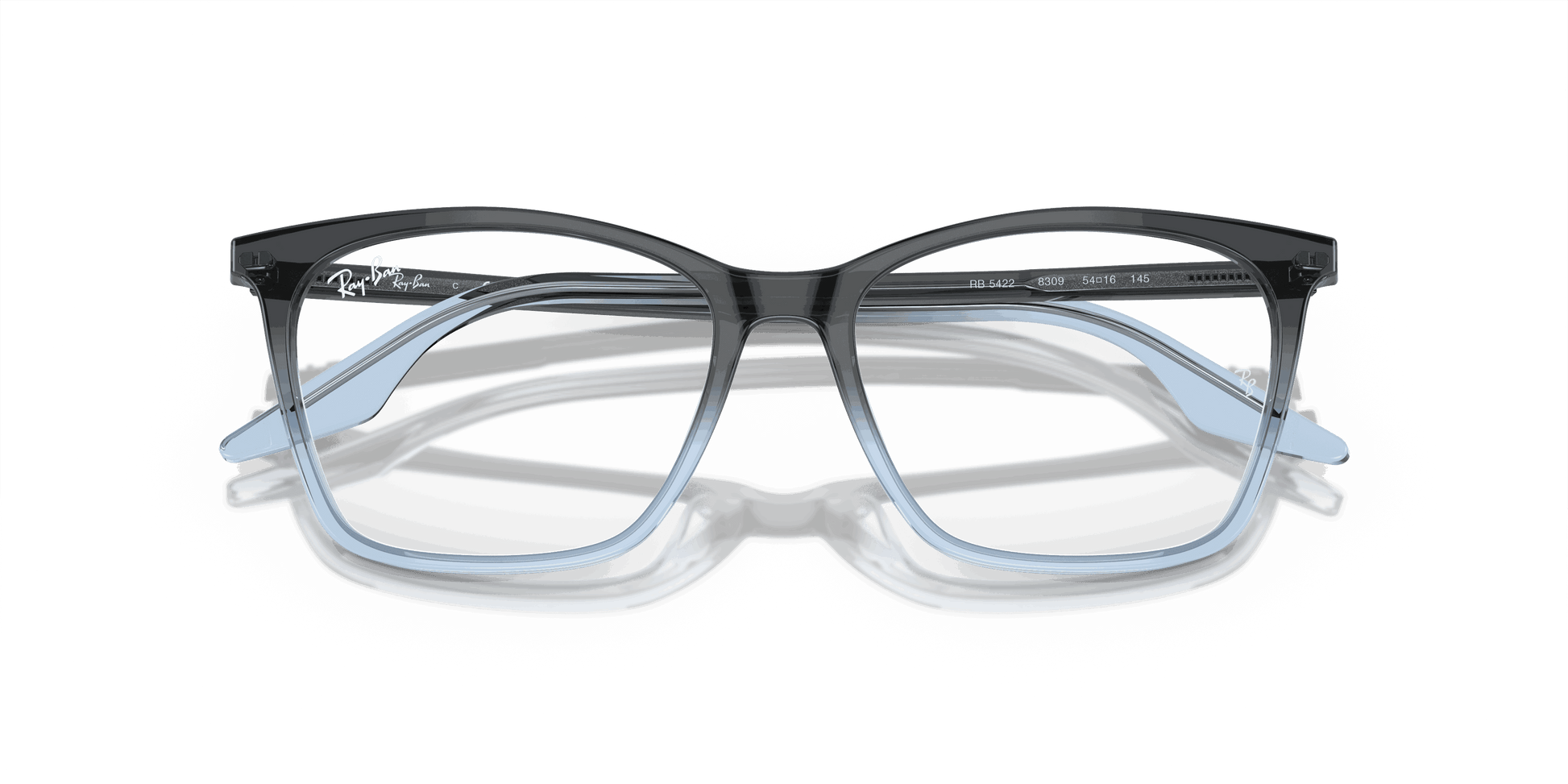 [Demo Lens Lenses, Polished Blue & Light Blue Frame]