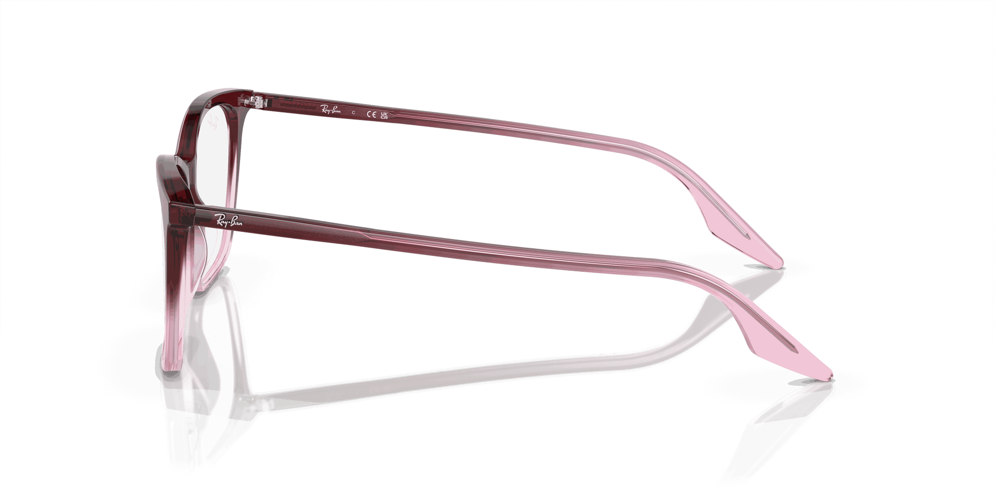 [Clear Lenses, Polished Red & Pink Frame]