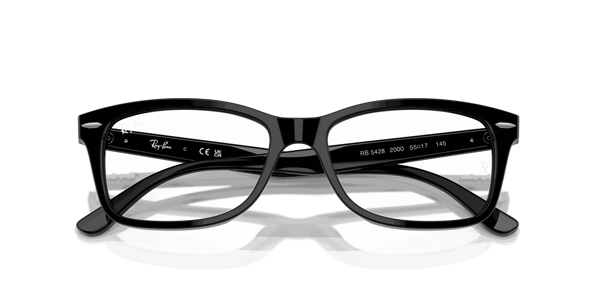 [Clear Lenses, Polished Black Frame]