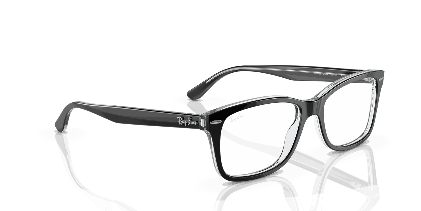 [Clear Lenses, Polished Black On Transparent Frame]
