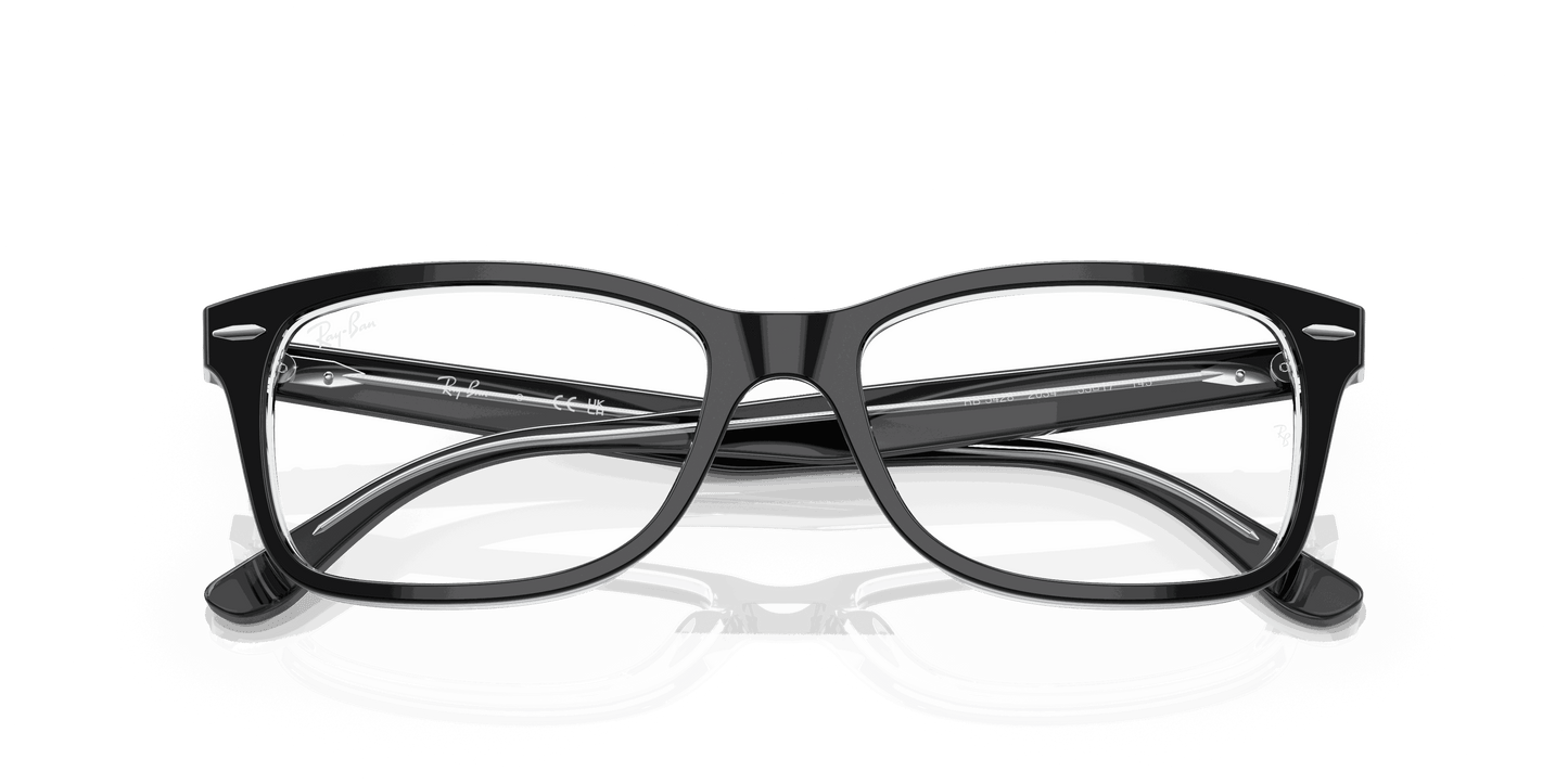[Clear Lenses, Polished Black On Transparent Frame]