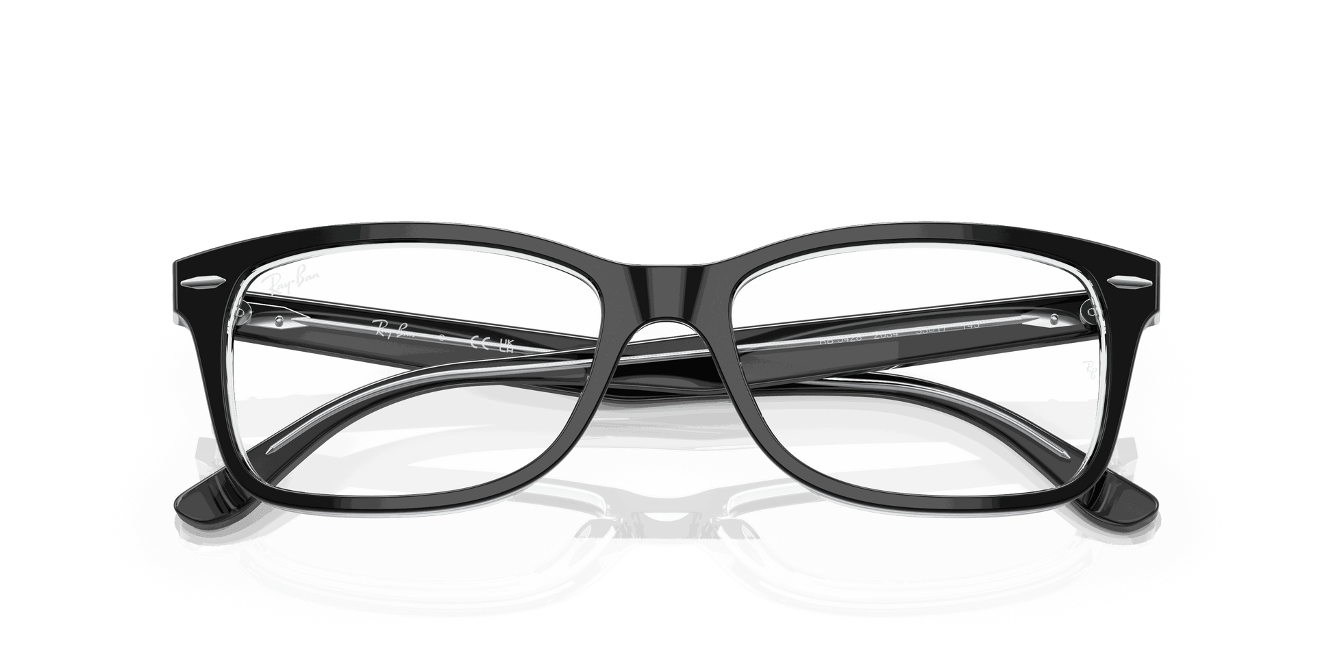 [Clear Lenses, Polished Black On Transparent Frame]